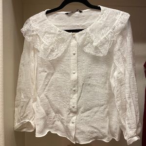 White Zara blouse new with tags.